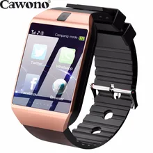 Продажа Cawono золото DZ09 Bluetooth Smart часы с Камера Телефонный звонок Smartwatch для iPhone Xiaomi samsung смартфоны HUAWEI PK A1 GT08