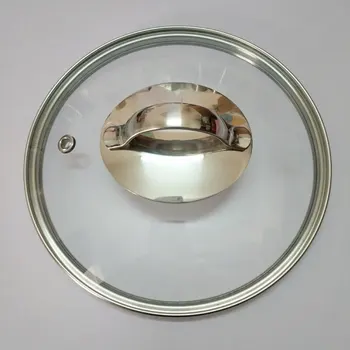 

Thickened toughened glass explosion proof pot lid 304 stainless steel pan cover see-through skillet kitchen cookware 14-24cm