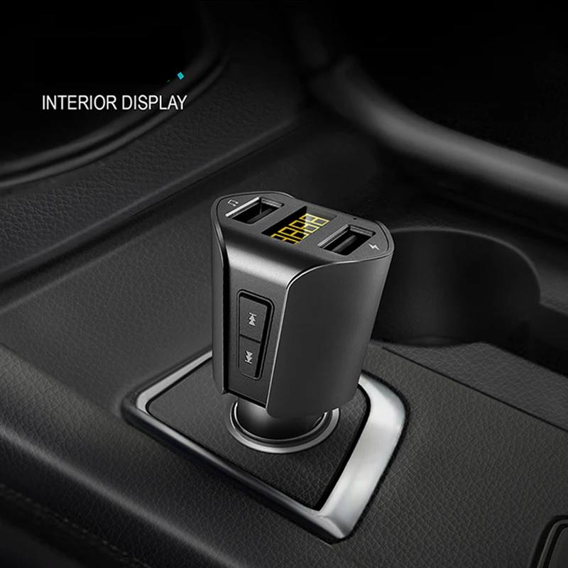 

CDEN Car MP3 player Bluetooth receiver U disk music player Dual USB mobile phone charger FM transmitter Bluetooth Car Kit