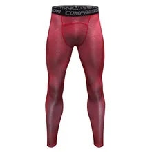 Компрессия мышц эластичные штаны Тренировочные трико Для мужчин леггинсы Фитнес G ym Костюмы спортивные топы упражнения Мужской Брюки