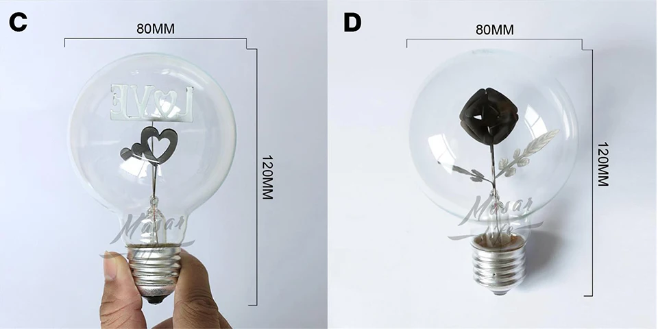 YNL Edison лампа E27 220v декоративная лампа накаливания G80 в винтажном стиле; Новинка для девочек Праздничные огни 3 Вт Рождественские огни для дома лампада