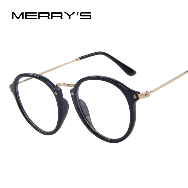 MERRY'S Fashion Women Clear Lens Eyewear Unisex Retro