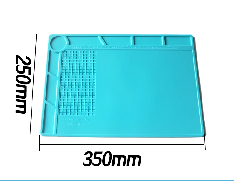 M-triangle коврик для пайки Теплоизоляционный силиконовый ремонтный Коврик Премиум магнитный с шкалой линейка и винтом положение телефон ремонт стол