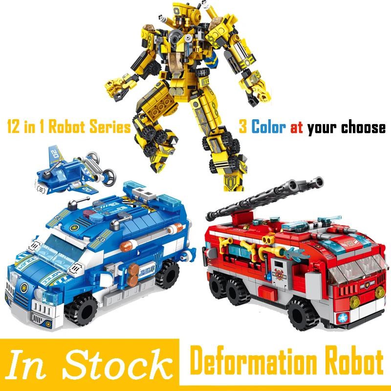 

12 In 1 Transformation Engineering Legoings Technic Transformers Model Building Blocks Toys Children Kids DIY Gifts Educational