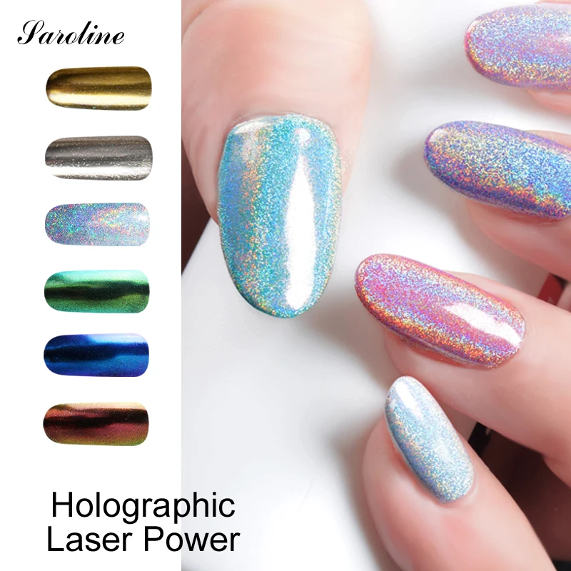 

Zation Nail Dust Fine Sequins Set Nail Pigment Tool Shimmer Gold Purple DIY Decorations 1g Box Shining Mirror Glitter Powder