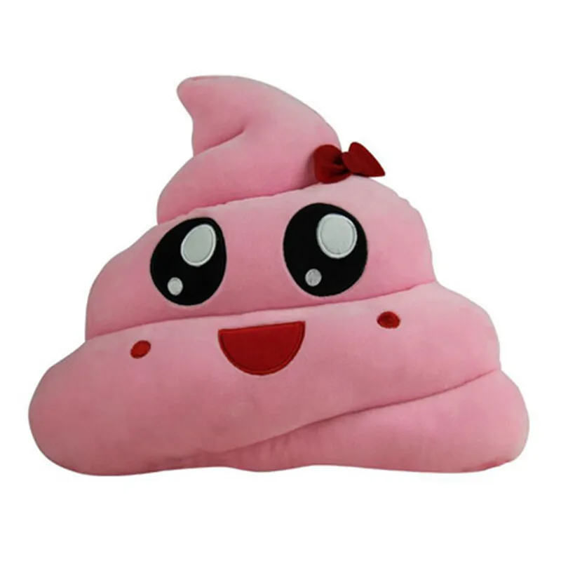

8 models Smile emoji cushion doll poop/poo design emotion happy heart eye face poo pillow toy throw style bowknot crown supply