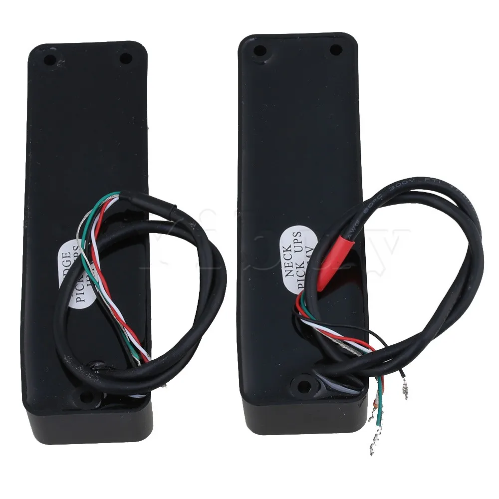 Yibuy 12K Black Ceramic Magnets Humbucker Closed Neck Pickups and Bridge Pickups for 5 String Bass Guitar Pack of 2