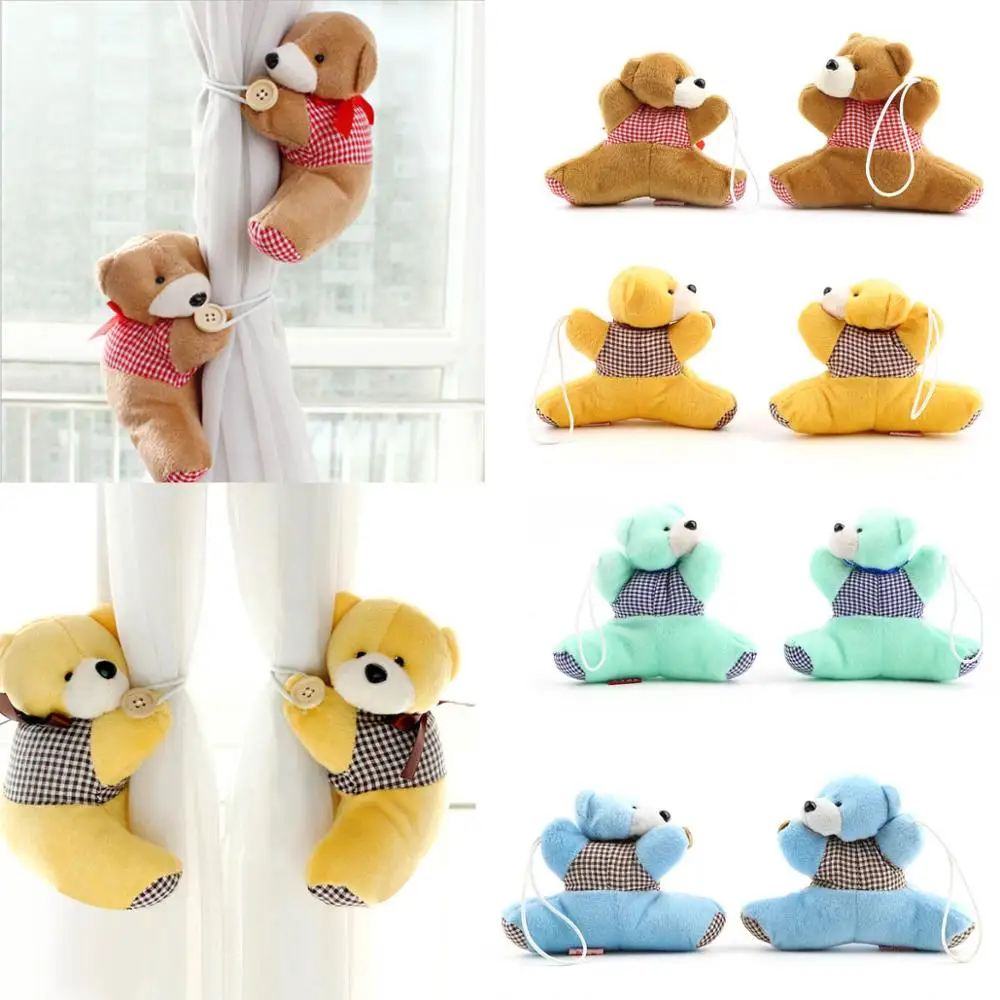 

2Pcs/Lot Baby Kid Cartoon Bear Holder Nursery Bedroom Curtain Tieback Buckle Hook 4 Colors Hot New&Wholesales