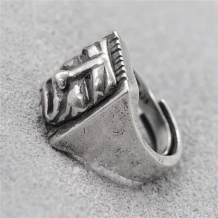 Garber silver fun culture hand polished old 925 sterling silver Thai silver crying ring shipping|Rings| - AliExpress