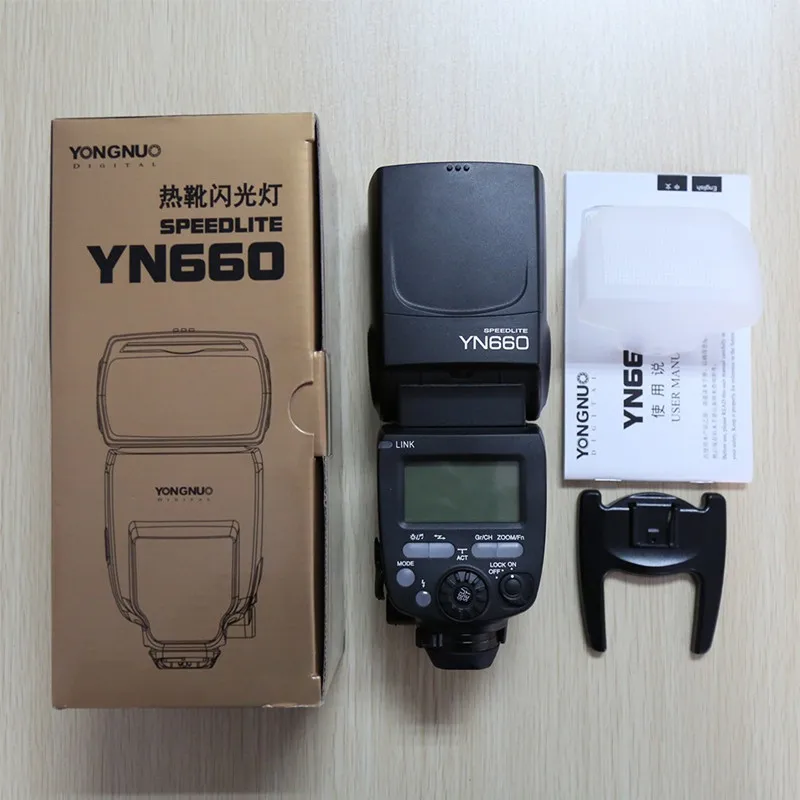 YONGNUO YN660 Беспроводная вспышка Speedlite GN66 2,4G Беспроводная радио Master Slave для Canon Nikon Pentax Olympus d3400 1100d 1300d