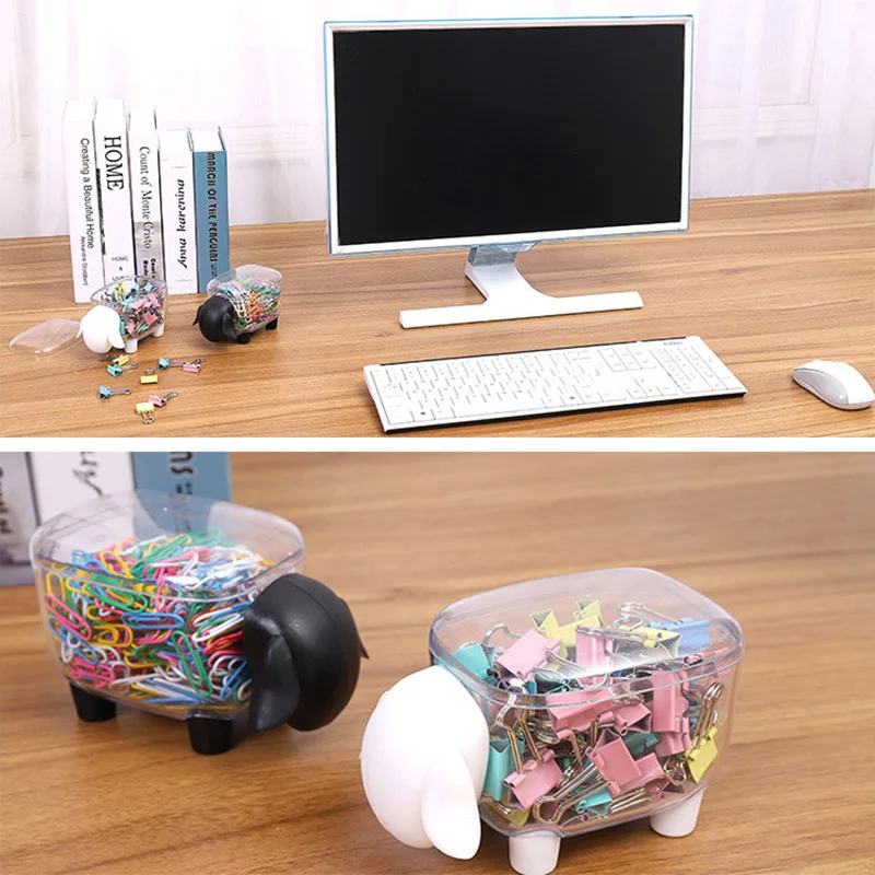 

HOT Storage Box Case Organizer Little Sheep Shape for Home Office Cotton Swab Toothpick BUS66