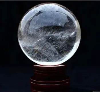 

wholesale crafts NATURAL CLEAR QUARTZ CRYSTAL SPHERE BALL HEALING 100mm +stand Gem stone Magic Healing Ball Sphere