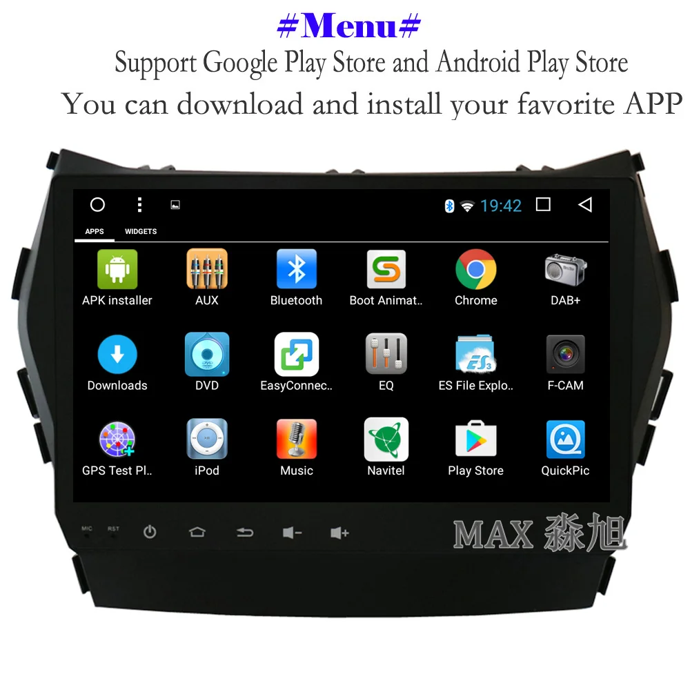Clearance MAX Android 8.1.0 GPS Navigation System For Hyundai IX45 Santa Fe 2013 2014 2015 Car Radio RDS 4G WiFi Bluetooth SWC Free Map 2