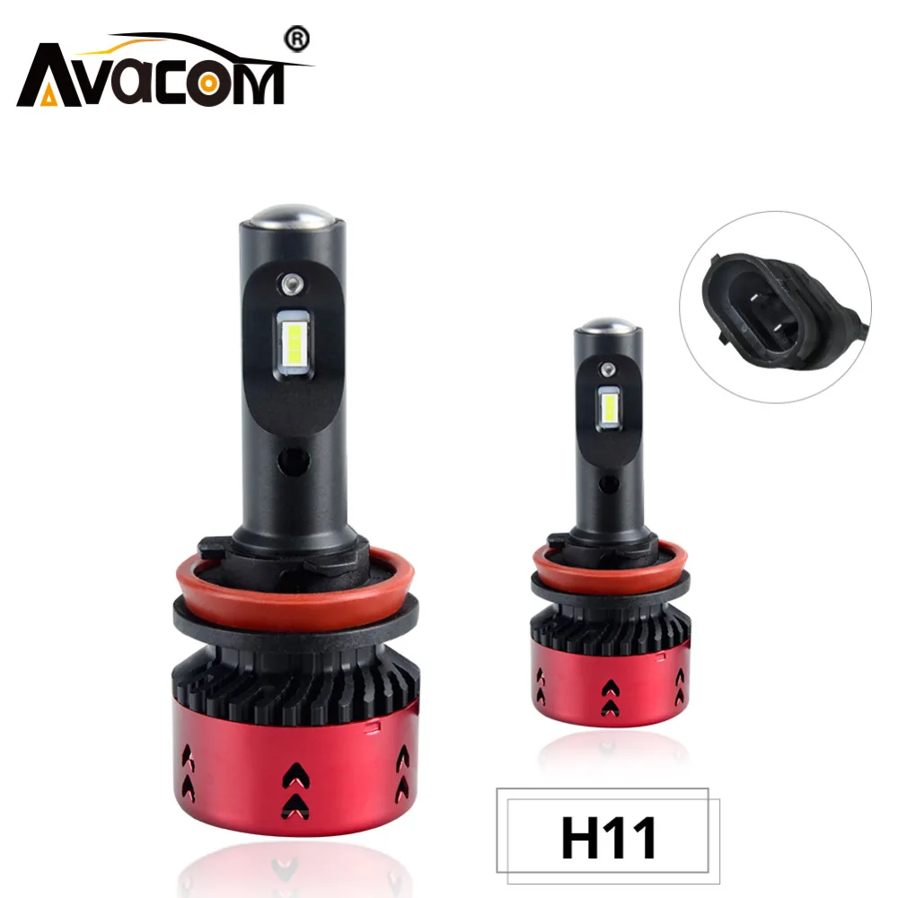 Avacom H11 светодиодный 12 V автомобильные Противотуманные фары лампы H8 24 16000Lm 70 Вт 6500 к