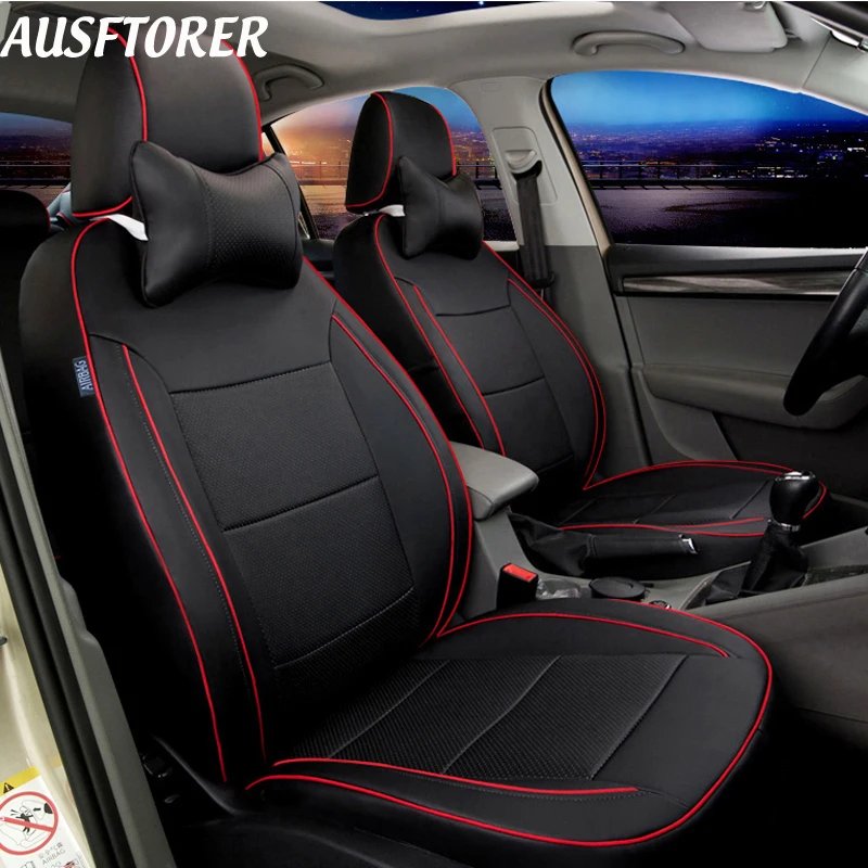 AUSFTORER Full Sets Genuine Leather Cover Seats for BMW X3 Series 2006