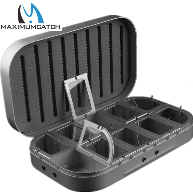 Silver Aluminum Fly Box 155*93*32mm 10 Compartments New multifunction