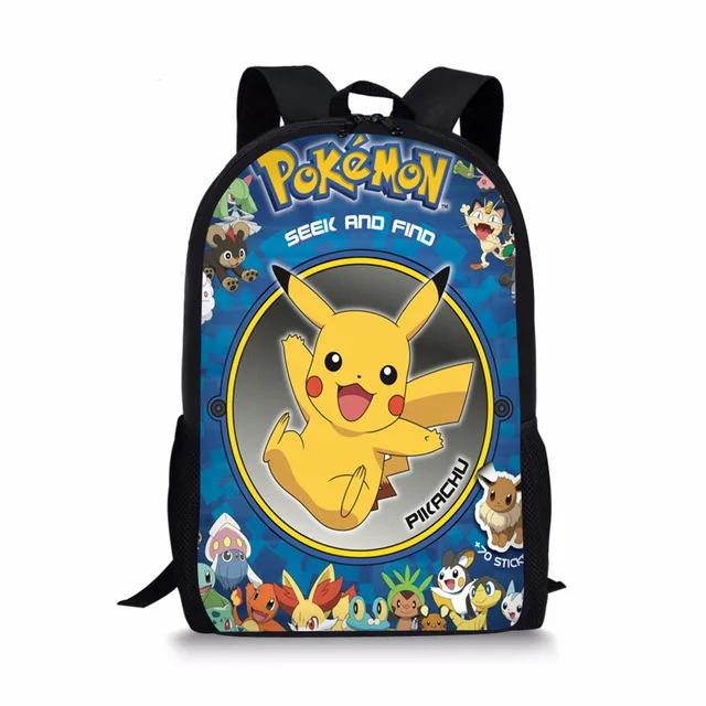 photo color Школьный комплект из 3 предметов с изображением покемона хаунтера Eevee Monster, Детский рюкзак для мальчиков и девочек, школьная сумка с Пикачу для школьников - Цвет: photo color