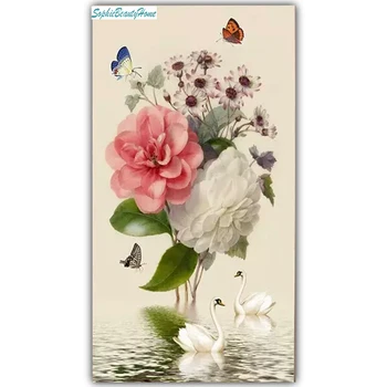 

Sophie Beauty Home 5D Diamond Flower Butterfly Cross Stitch 3D Crystal Full Kitty Decoration Diy Painting Mosaic Pattern