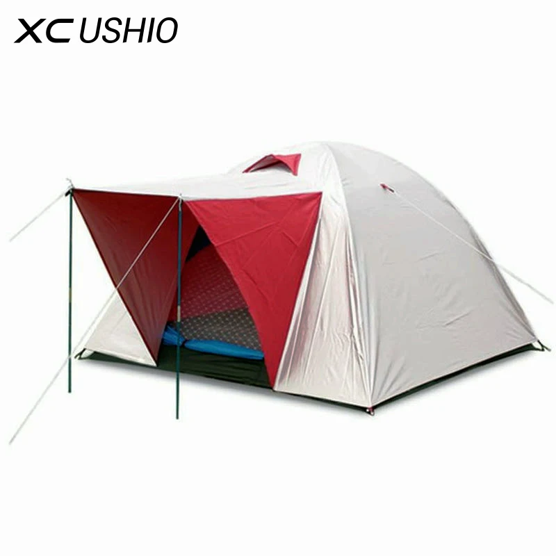 

Outdoor Camping Hiking Double Layer Tent for 3-4 Person Hunting Fishing Tourist Emergency Tent 200x200x130cm free shipping