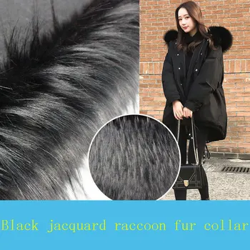 

Faux fur black plush jacquard imitation tweezers fur collar stock fur collar processing custom