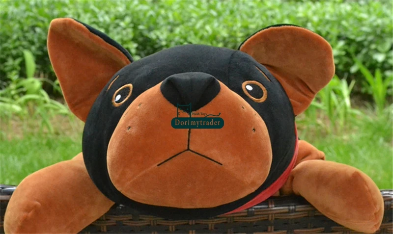  Dormytrader 90cm Big Simulated Animal Dog Plush Toys Soft Stuffed Giant Black Puppy Doll  Wolf Dog Pillow 35inches Gifts for Children DY61659 (5)
