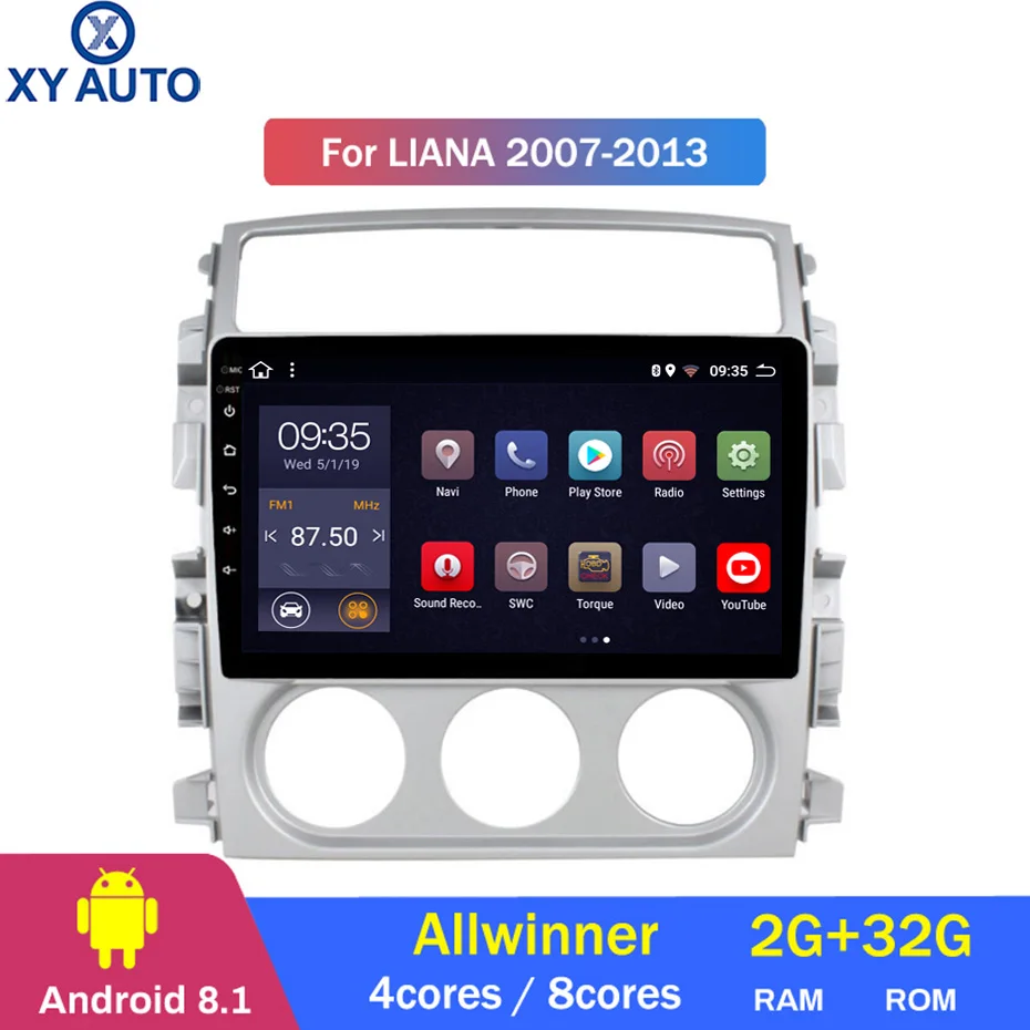 Top 9 inch 2.5D IPS HD multi-touch screen Android8.1 2G RAM 32G ROM NAVI for Suzuki LIANA 2007-2013 with Bluetooth USB WIFI SWC 0 Top 9 inch 2.5D IPS HD multi-touch screen Android8.1 2G RAM 32G ROM NAVI for Suzuki LIANA 2007-2013 with Bluetooth USB WIFI SWC 0