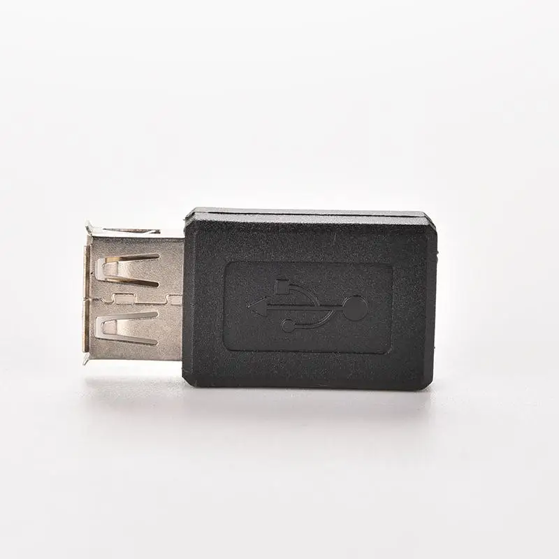 Черный USB 2,0 type A Female to B Female Micro USB 5 Pin кабель для передачи данных адаптер дешевая качественная USB вилка Конвертер Коннектор 1 шт