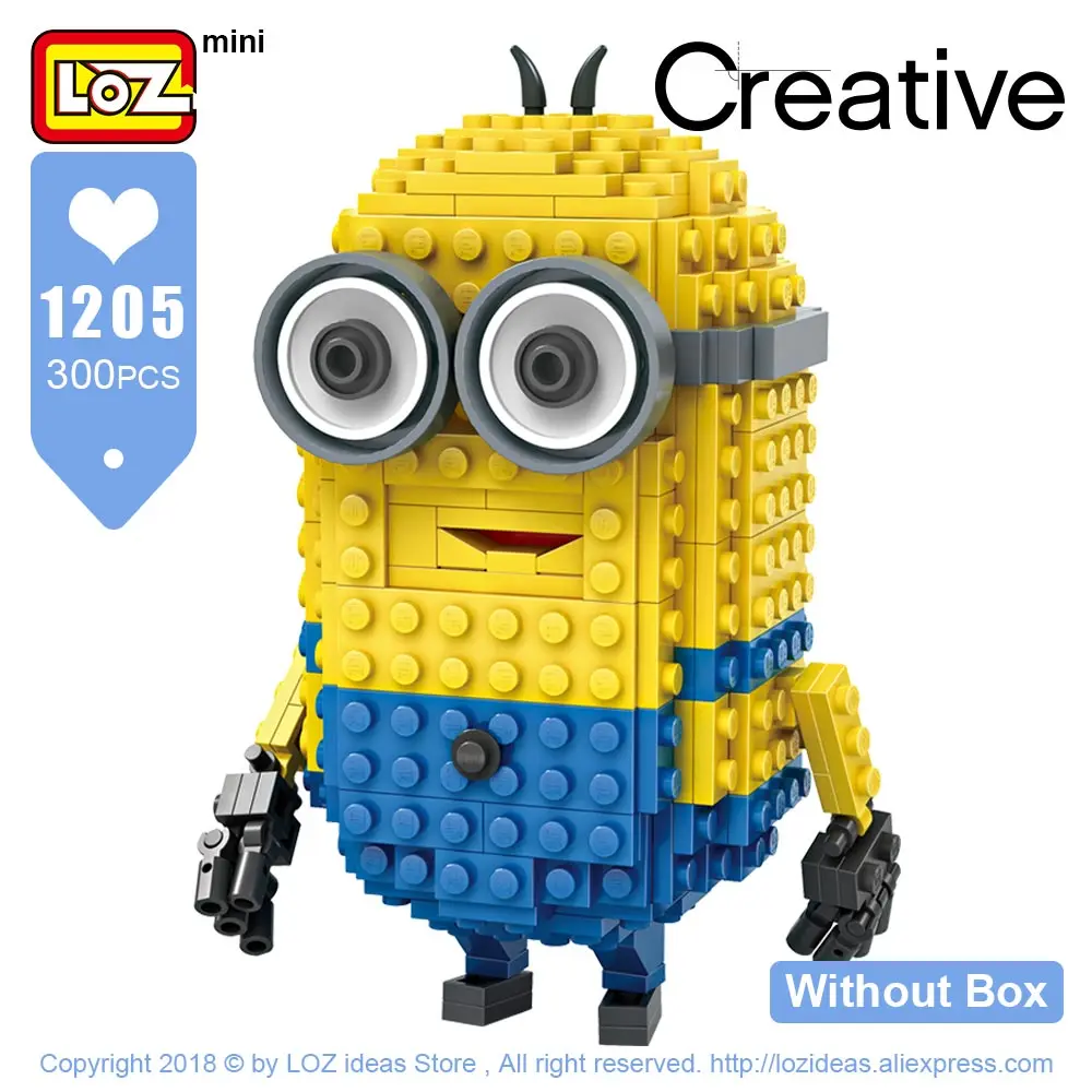 1205 Without Box Лоз мини-блоки аниме мультфильм персонаж кирпич Развивающие игрушки для детей дьявол строительные блоки игрушки для детей развивающие - Цвет: 1205 Without Box