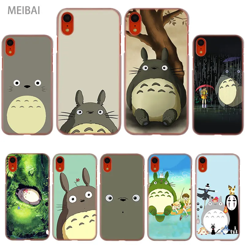 

MEIBAI my neighbor totoro transparent hard case for iphone X 6 6s 8 plus 7 plus X XR XS 5 SE 4 Xsmax 6s plus iphone 7 case