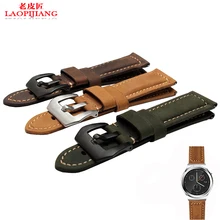 Laopijiang T-Ondulation est la troisième génération de montres intelligentes Tuman montre bande Fou Cheval En Cuir Bracelet 22 MM