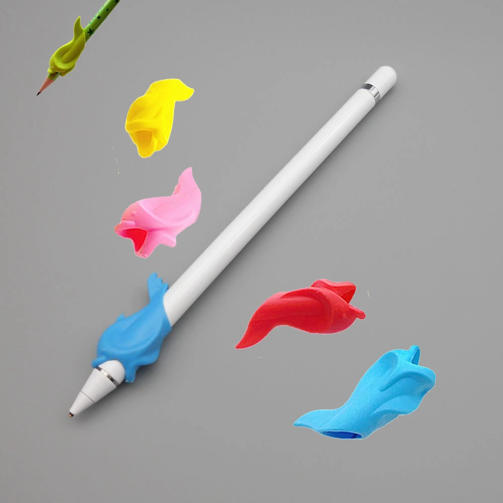 

Dolphin Shape Non-Slip Silicone Cover Case Sleeve Wrap Kit For Apple iPad Pro Pencil grips holder Fish Style Antiskid Pen loops