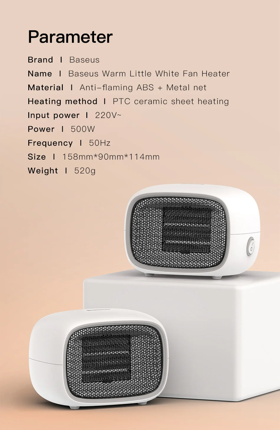 Máy sưởi điện cầm tay Baseus Máy sưởi điện cầm tay Baseus