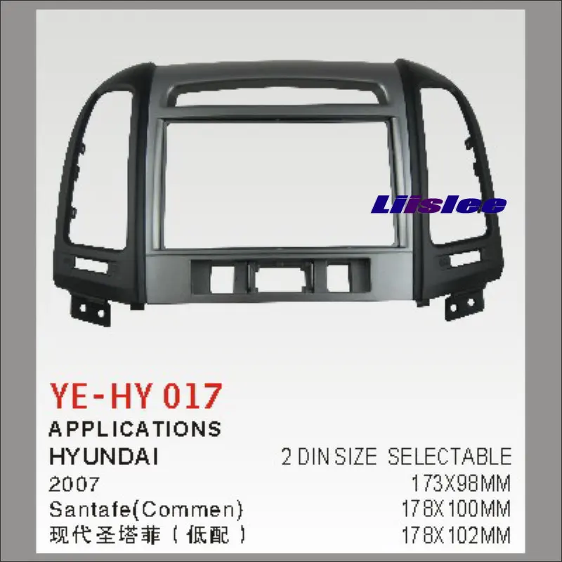 

Liislee Car Refitting DVD GPS NAV Frame For Hyundai Santafe(Luxry)2007 2 DIN CD DVD Panel Dash Board Kit / Radio Frame Audio