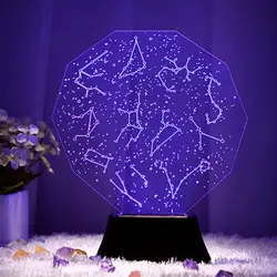 3D Иллюзия лампы творческий красочный Двенадцать Созвездие проекционная лампа настольная лампа красивый свет Home Decor
