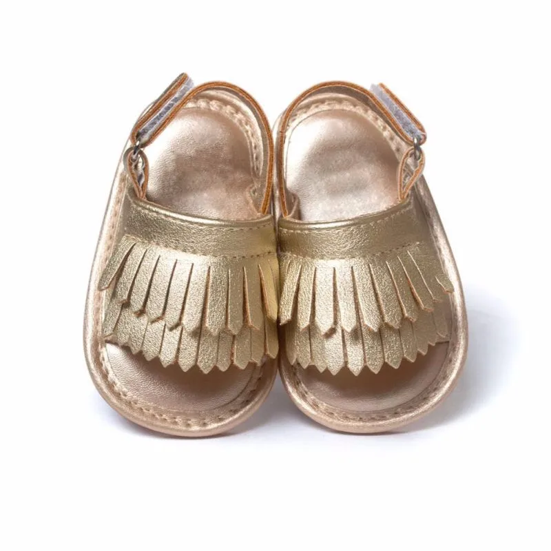 Летний отдых Модная одежда для детей, детская мода сандалии для девочек Дети PU обувь с кисточками Лидер продаж Fringe Твердые Цвет детская обувь