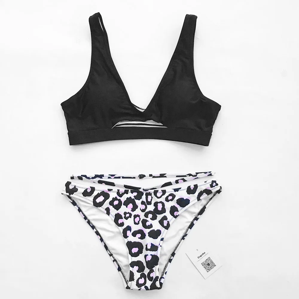 Cupshe Cute Meet Print Bikini Set Summer Swimsuit Beach Bathing Suit
