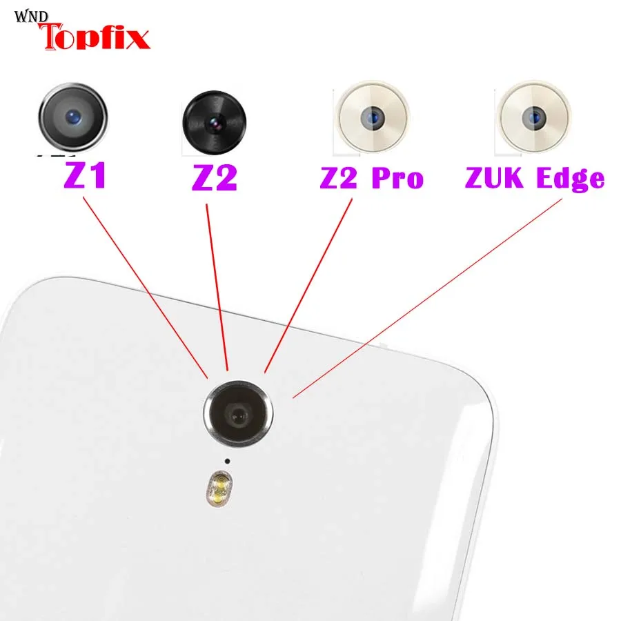 

2pcs/Lot New Back Rear Camera lens glass replacement for Lenovo VIBE ZUK Z2 PRO / Z1 Z1221 Z2 / Edge with Sticker top quality