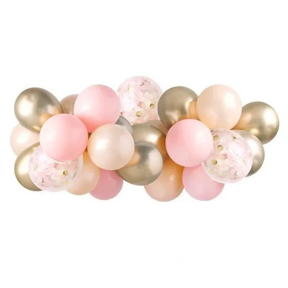 

40pcs DIY Balloon Garland Peach Pink Macaron Gold Metal confetti Balloons Garland Wedding Engagement Birthday Baby Shower Decor