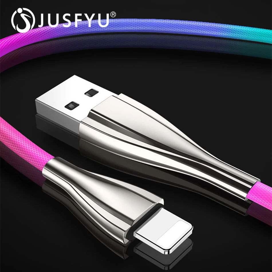 

2.4A USB Cable Fast Charging USB Charging Data Sync Cable For iPhone XS XR X 8 7 6 Plus 5S For iPad Nylon Braided Charger Cord