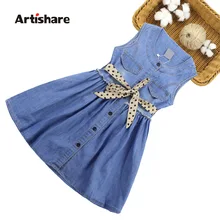 Vestido de verano para niñas, Vestido vaquero sin mangas, vestido de fiesta para niñas, ropa de verano para niñas, 6 8 10 12 13 14 año