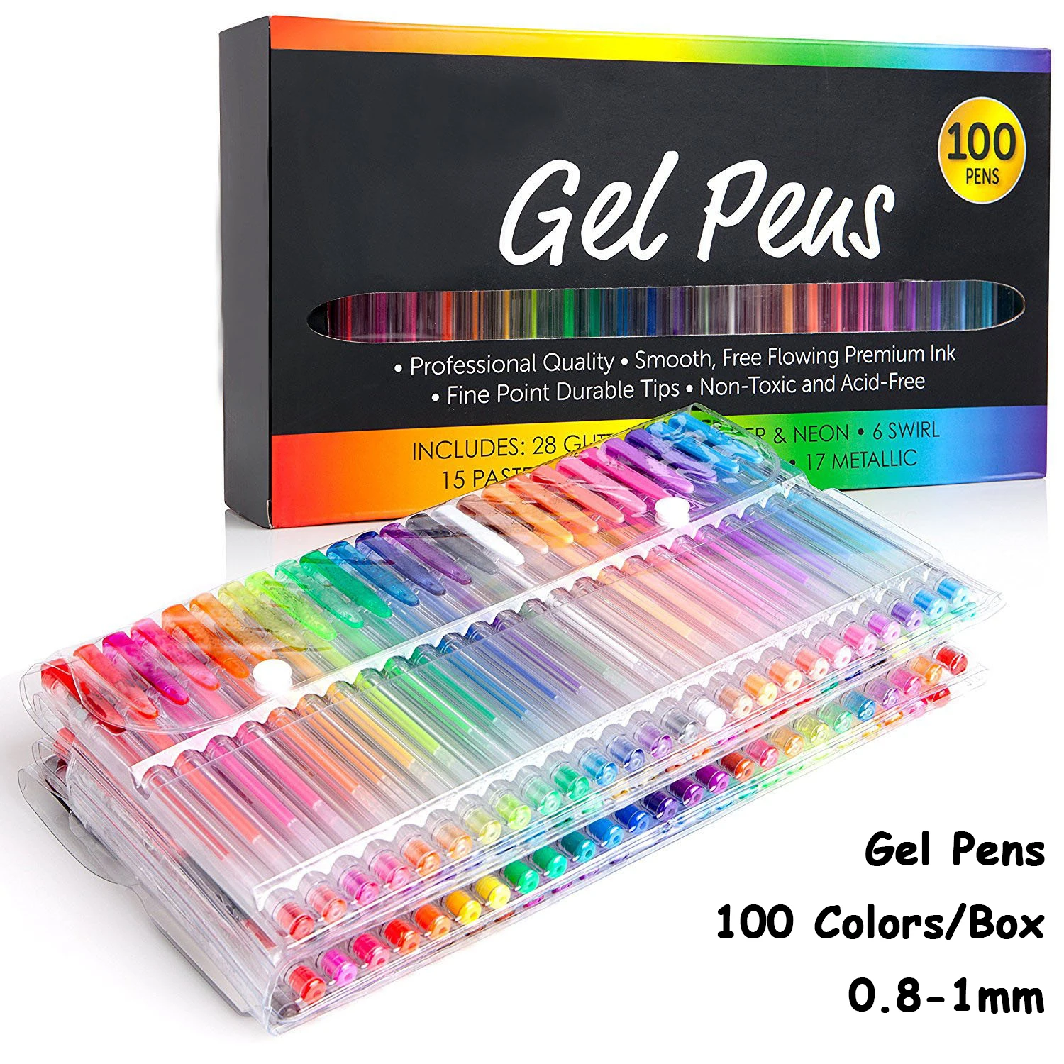 Креативные цветные гелевые ручки 100 цветов, набор кистей для студентов, Kawaii, школьные принадлежности для рисования, Детские художественные маркеры, канцелярский лайнер, подарок - Цвет: 100 colors set