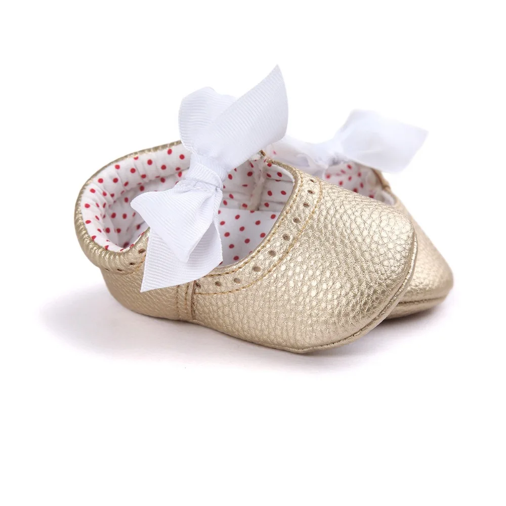 Кроссовки золотистого цвета с бантом-бабочкой для девочек и мальчиков; популярные моксы; модная обувь для новорожденный младенец; CX64C