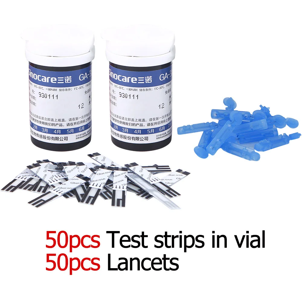 Sinocare GA-3 тест полоски для глюкометра глюкометр измеритель глюкозы в крови лечение диабетиков - Цвет: 50 test strips
