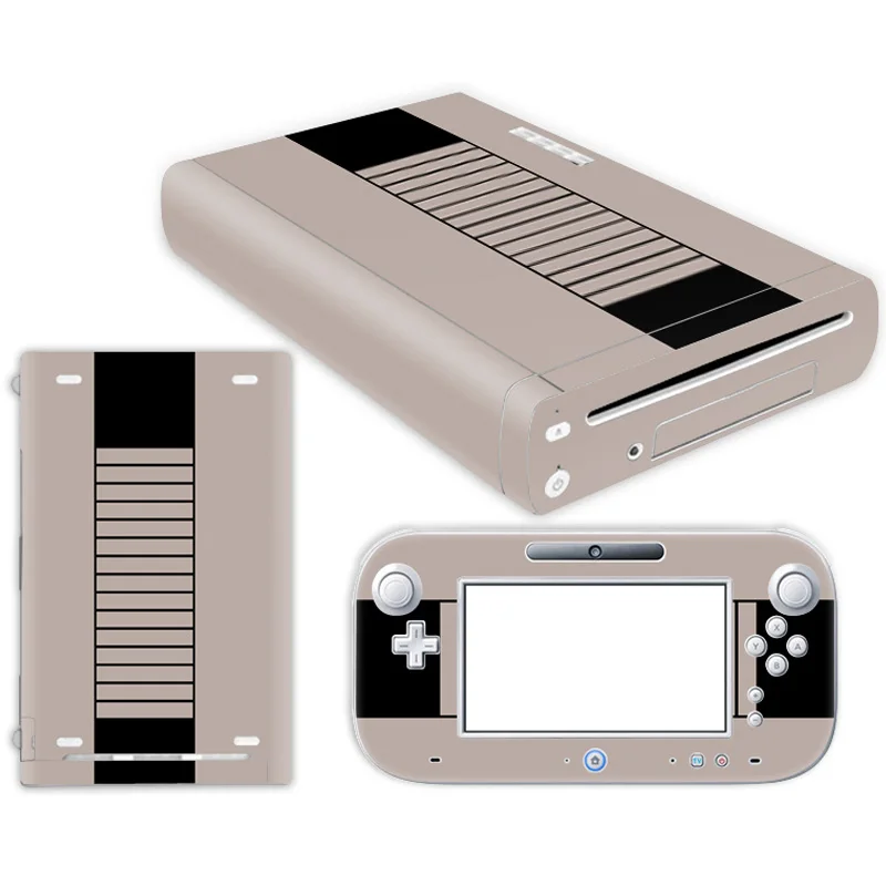 

free drop shipping New product protective vinyl skin sticker for wii u console & controller