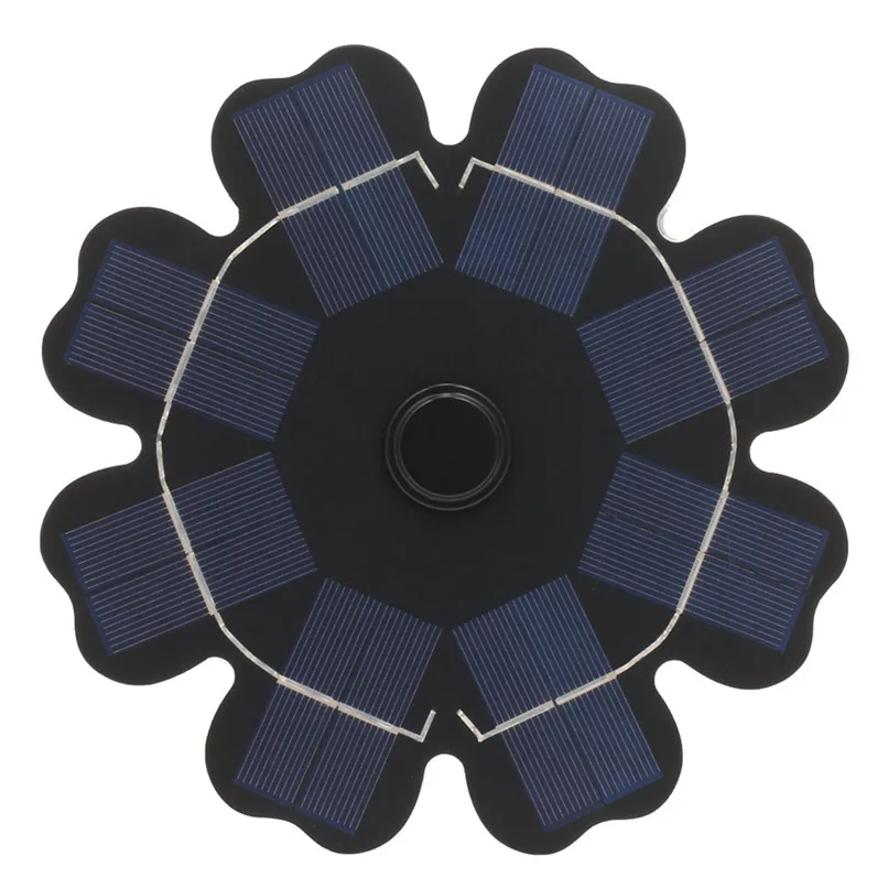 Petal Fountain Solar Pump Round Floating Fountain Bird Bath Garden Decoration Petal Fountain #4L16 (18)
