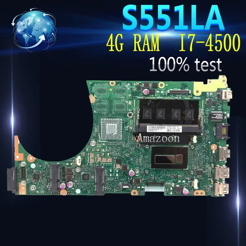 Материнская плата для ноутбука Amazoon S551LA For Asus S551LB S551LN S551L R553L S551 протестированная
