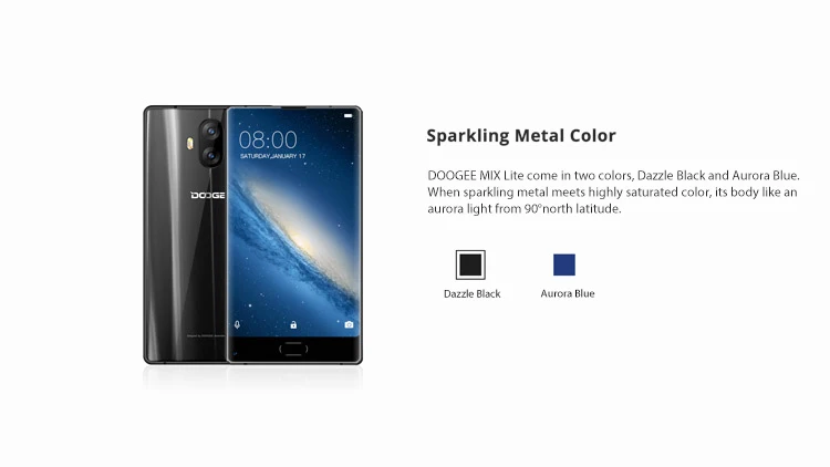 DOOGEE MIX LITE 2GB RAM 16GB ROM MTK6737 1.3GHz Quad Core 5.2 Inch IPS HD Bezel-less Screen Dual Camera Android 7.0 4G LTE Smartphone
