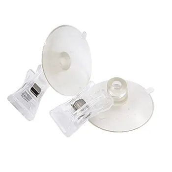 

2 PCS 47mm Clear Plastic Wall Suction Cup Clip Clamp