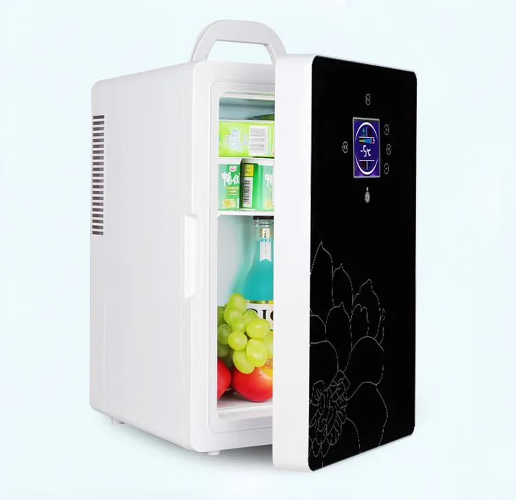 16L 220v 12v Dual-core LCD Display Mini Car Fridge ABS Multi-Function Home Cooler Freezer Warmer Portable auto Fridge Freezer 12 volt fridge