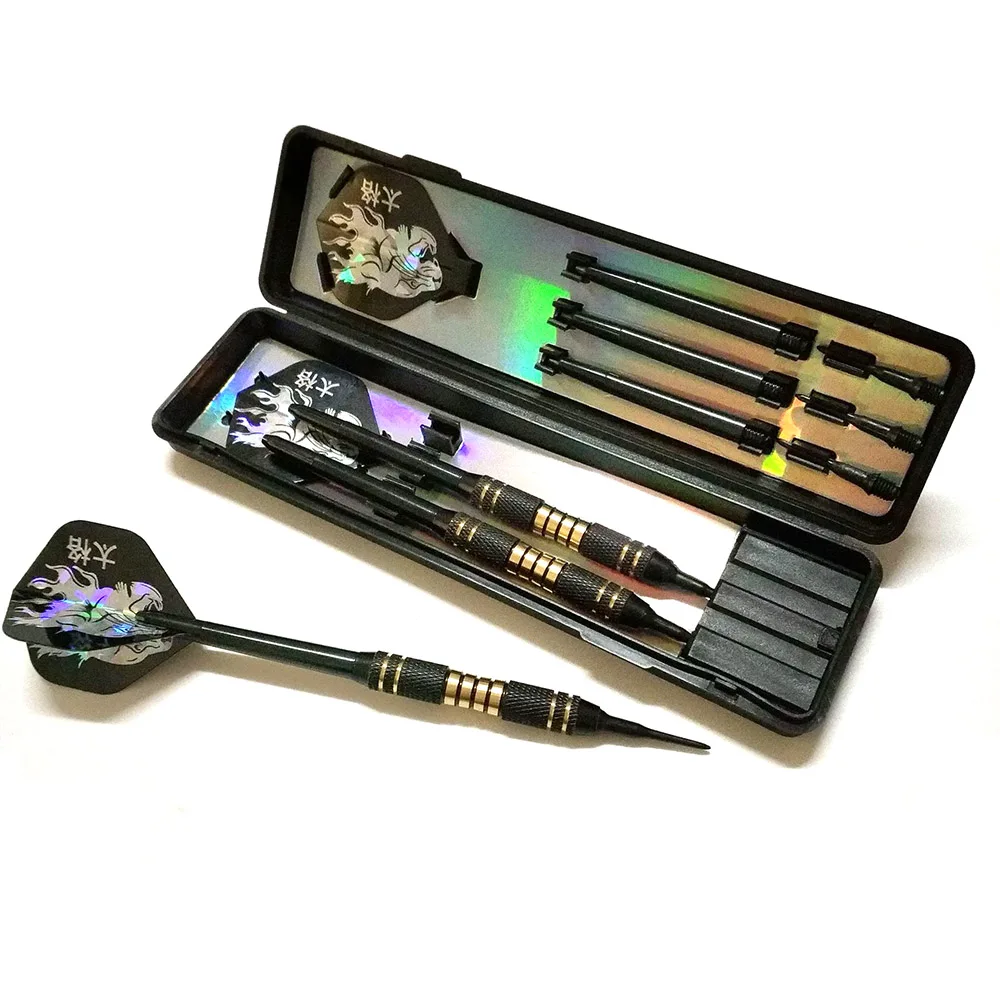 

3Pcs 18g Professional Safe Dart Soft Plastic Tip Nickel Plated Copper Barrel PET Flight Training Electronic Dart